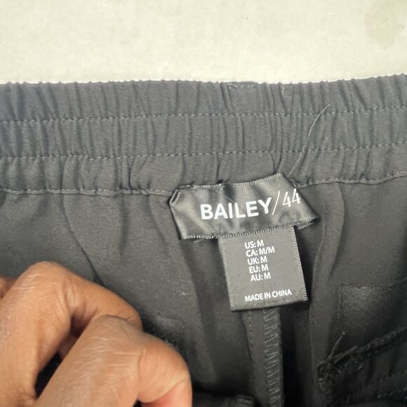 Bailey 44 Wide Leg Cargo Pants Black Medium Utility Streetwear Minimal Workwear - Picture 10 of 13